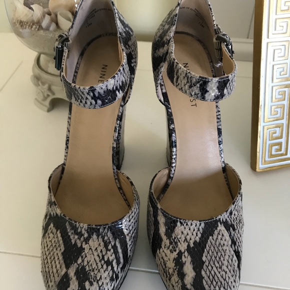 Nine West snakeskin heels size 7-1/2 - Picture 7 of 8
